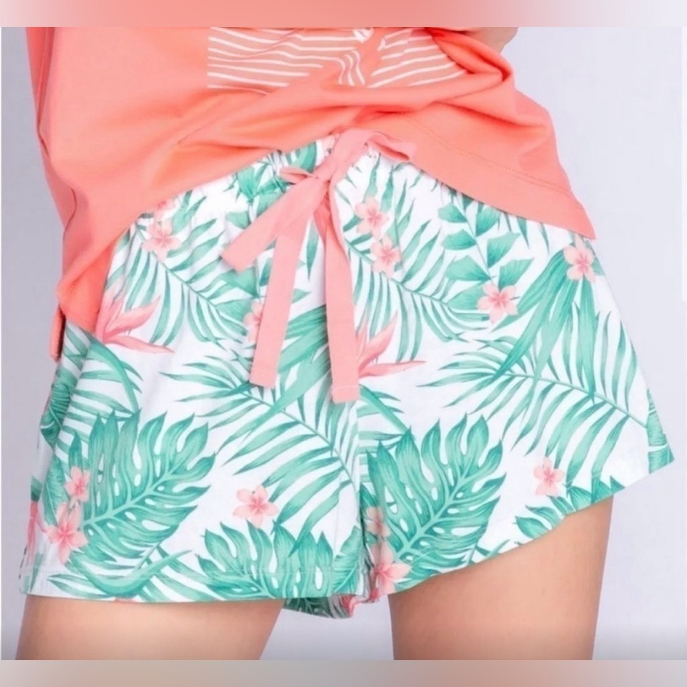 NWT PJ Salvage Paradise Tropical Cotton Lounge Sleep PJ Shorts Size S-M